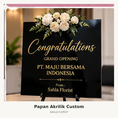 Papan Bunga Akrilik Mijen